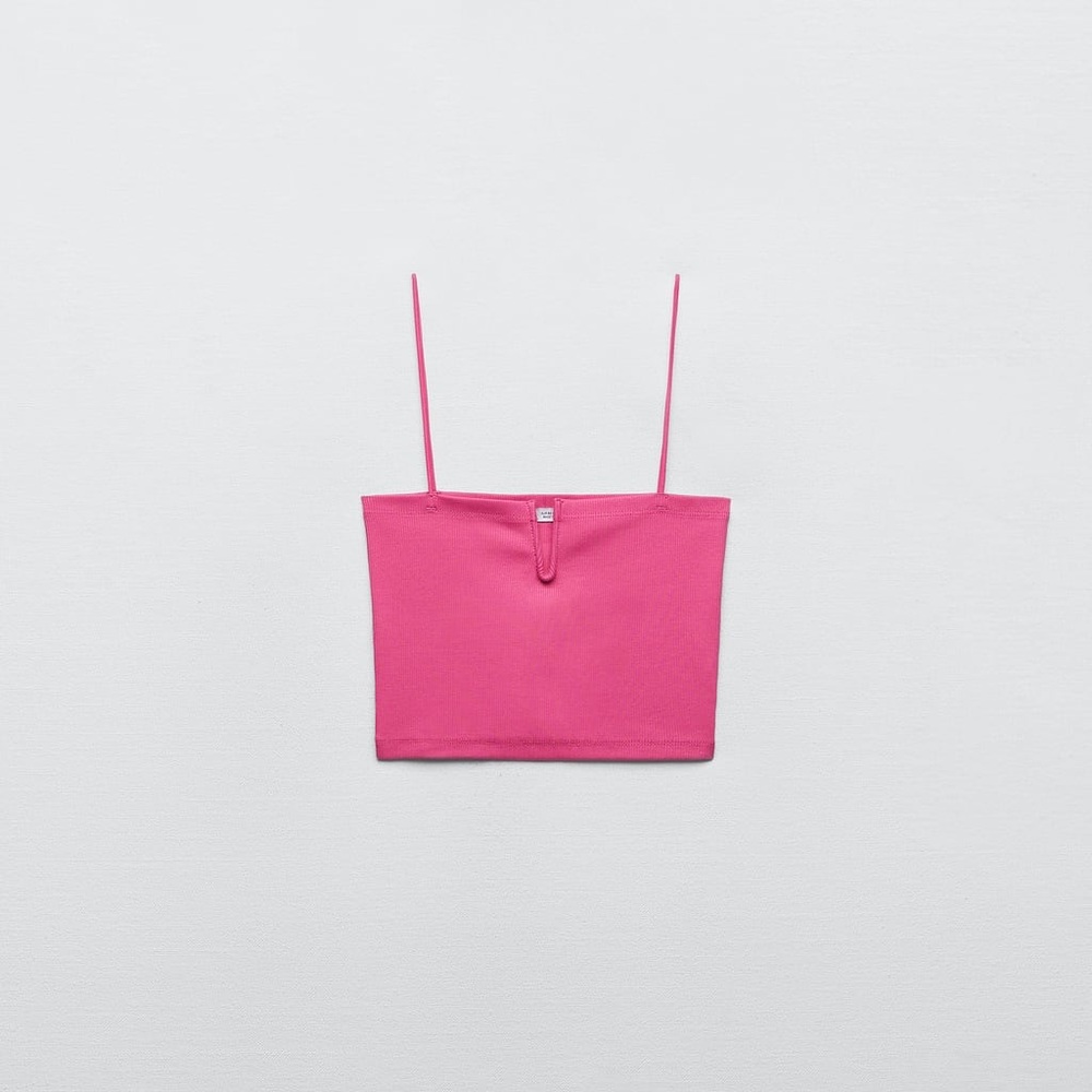 ZARA ribbed bandeau top